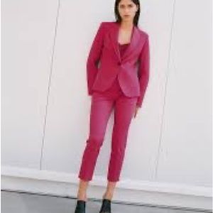 NWT. Zara Basic Tailored Plaid Blazer. Size 2